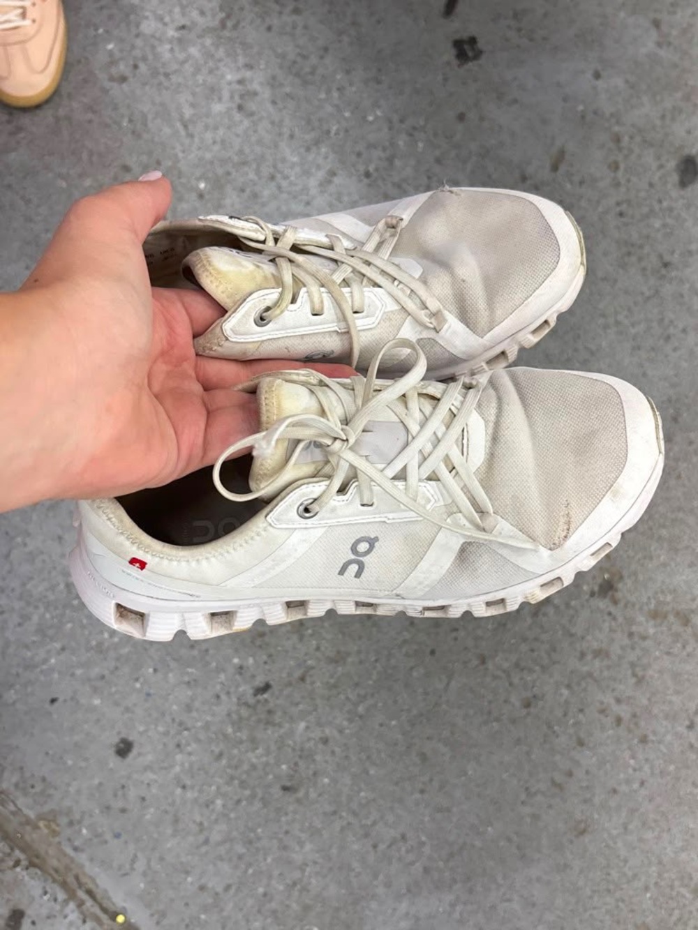 On Cloud Women's Athletic Sneakers in White/Off-White
